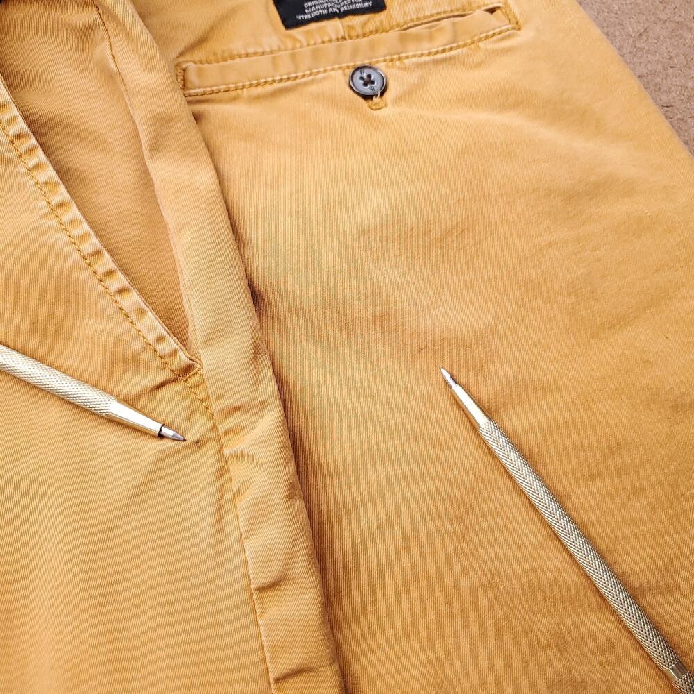 Banana Republic Skinny Fit Chino Pants Men 32x34 Brown Stretch Lived-In Preppy - Picture 7 of 11